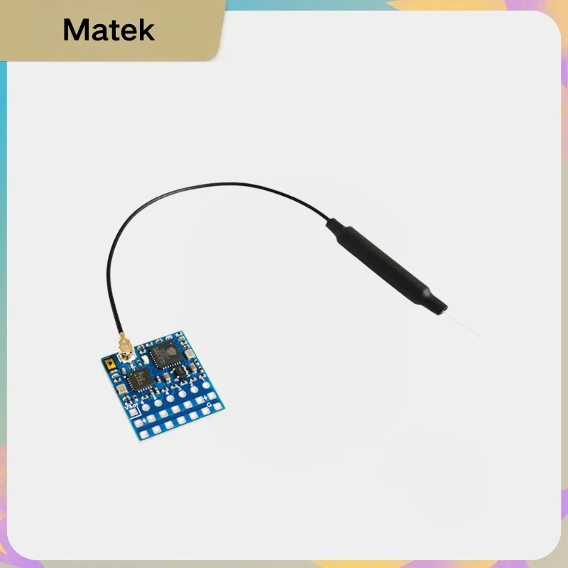 MATEK ELRS-R24-P6 ExpressLRS 2.4GHz PWM Receiver with Antenna Connector, 2-8S VBat Voltage Sense for RC FPV Long Range Drone