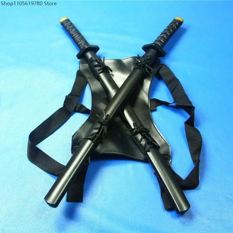 Unisex PU Leather Double Back Sword Holder Cross Shoulder Strap Holster Medieval Ninja Assassin Cosplay Costume Accessory 2026