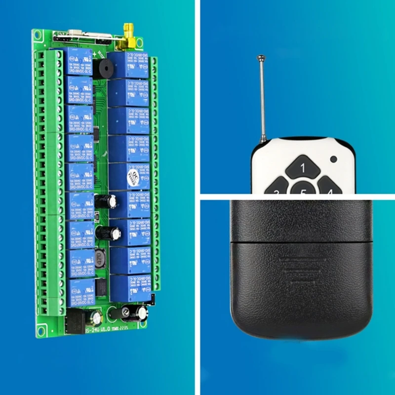 315Mhz 433Mhz 12V-36V 18 moduł przekaźnikowy odbiornik bezprzewodowy przełącznik zdalnego sterowania dla silnika Dc DIY