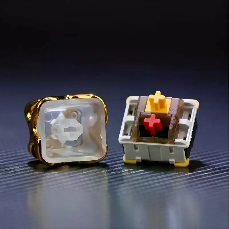 Metal Electroplating Translucent Keycaps - DIY Accessories for Mechanical Gaming Keyboard, Shine-Through Design