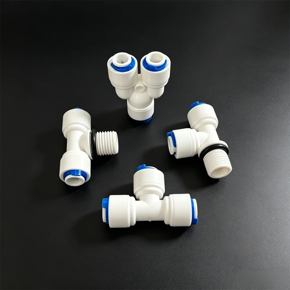 1-15PCS 1/4 Inch Pipe Connectors Fittings Straight Elbow Tee Hose Joint Tube Connector Check Valve  RO Water Filter Accessories