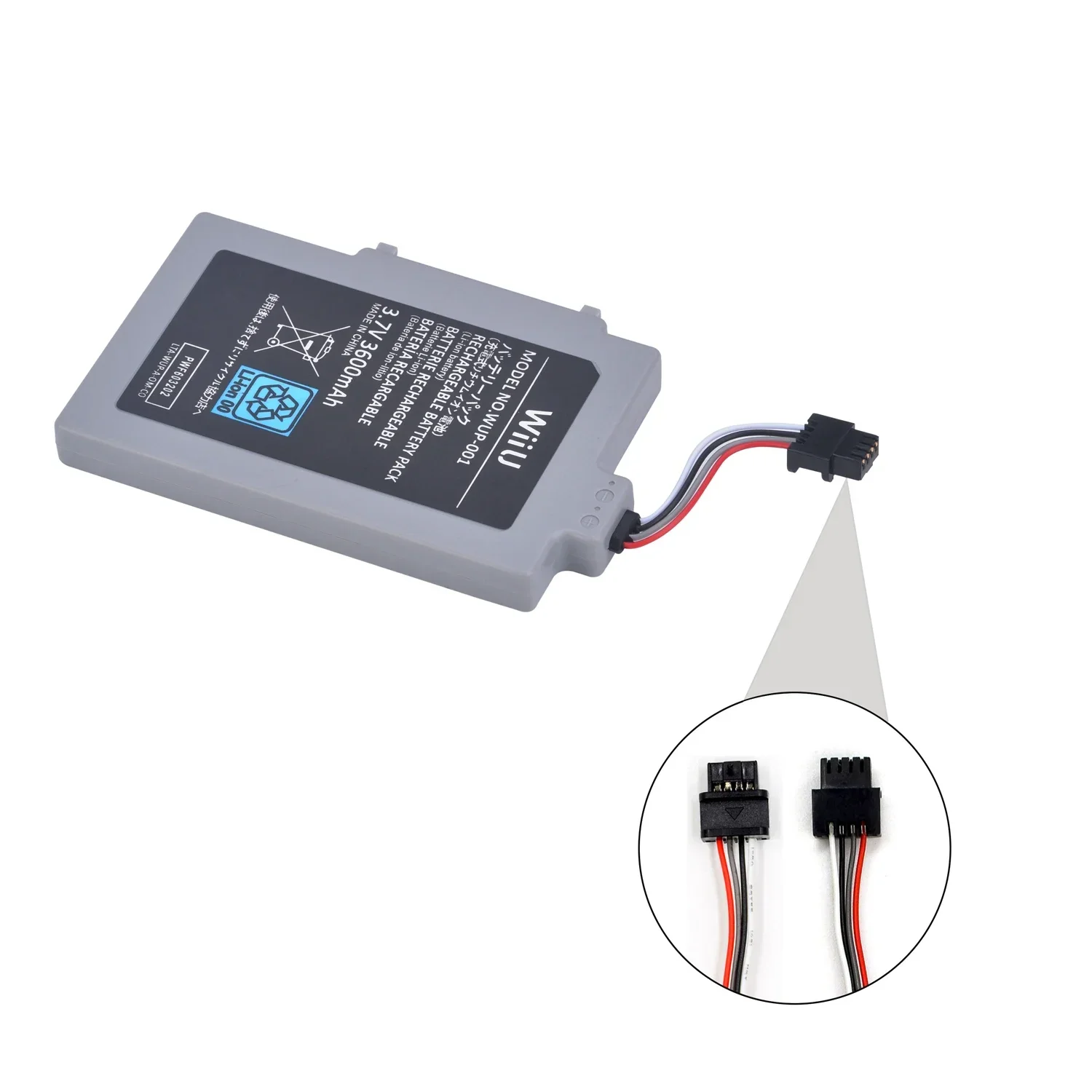 For Nintendo Wii U Controller PAD Gamepad Handle Replacement Battery 3.7V 3600mAh Rechargeable Lithium Batteries Game Console