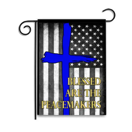 TWO Thin Blue Line Blessed Are The Peacemakers 12x18