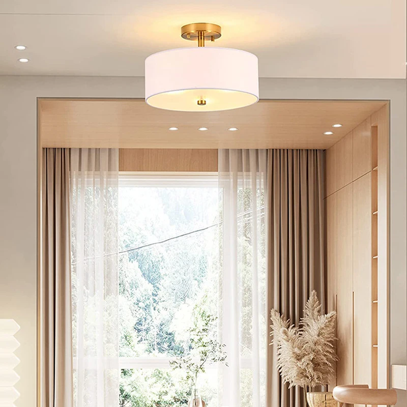 Modern Fabric Ceiling Light LED Chandelier Home Loft Decor Living Room Bedroom Aisle Lamp Lighting Fixtures Suspension Luminaire
