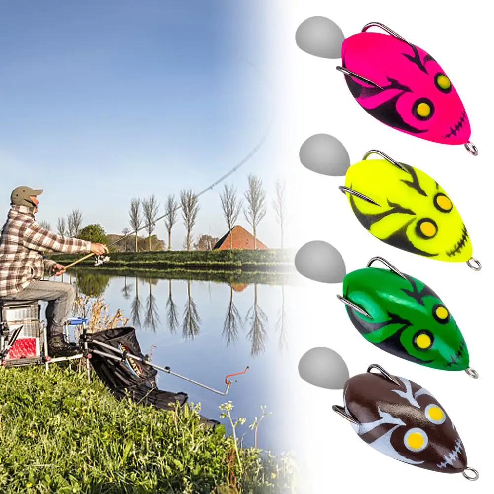 New Fishing Lure Baitt With Single Hook Frog Soft Bait Insect Bait Gear Simulation Soft Fishing G7R6
