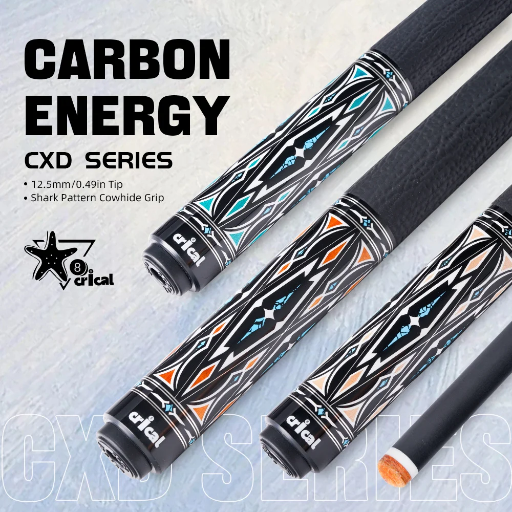 

CRICAL Carbon Fiber Pool Cue Stick Professional Pool Sticks Low Deflection Tournament Level Billiard Cues with 12.5mm Tip