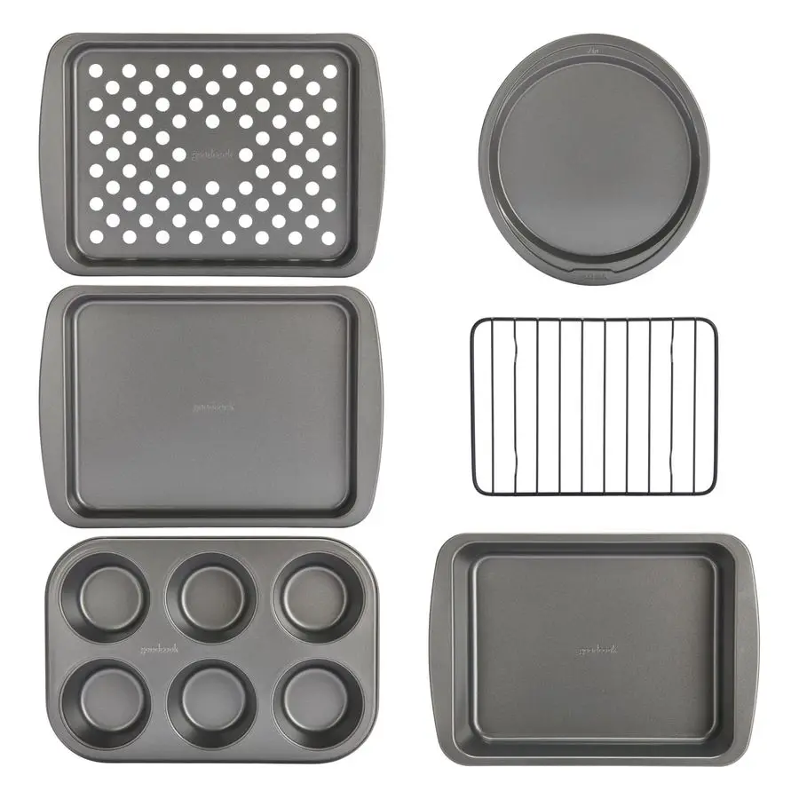 

Everyday Nonstick Toaster Oven 6pc Set, Gray