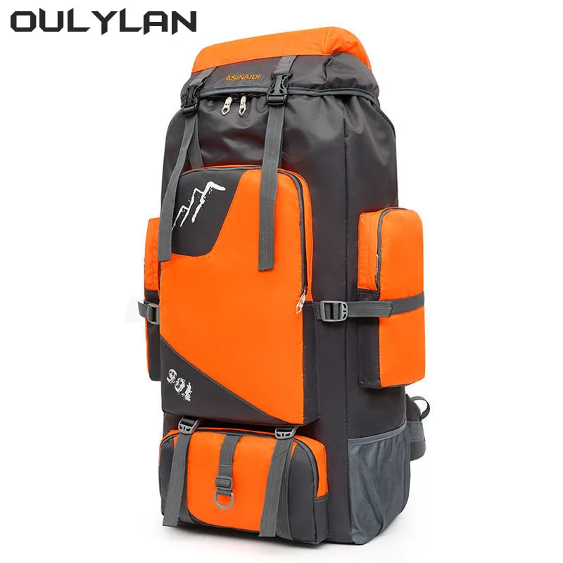 Oulylan Camping Equipment Men 90L Waterproof Hiking Camping Backpack Trekking Bag Rucksack Large Capacity Travel Sports Bags