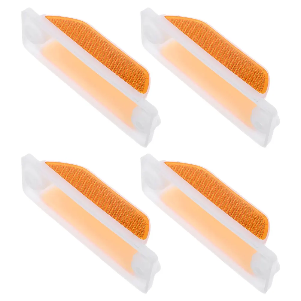 

4 Pcs Strips Reflective Delineator Pavement Marker Road Reflectors for Driveway Polycarbonate Plastic Markers