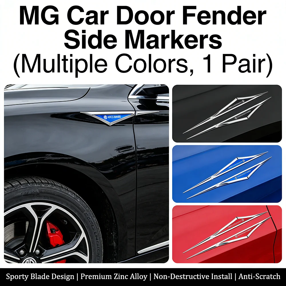

MG Car Door Fender Blade Side Stickers Zinc Alloy Decorative Trim For MG ZS HS MG3 MG5 MG6 GT Auto Exterior Accessories 1 Pair