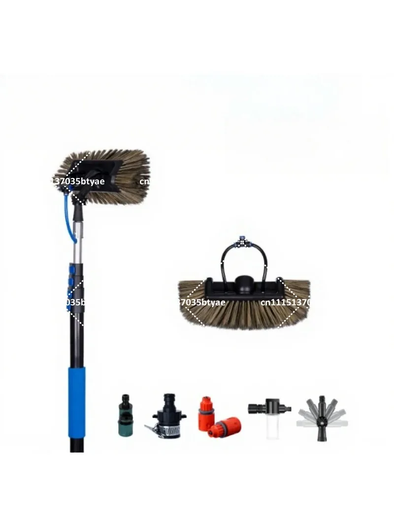 Solar Panel Cleaning Brush 12FT 18FT Aluminum Pole Water Fed System for Window Cleaning 3.6M 4.8M