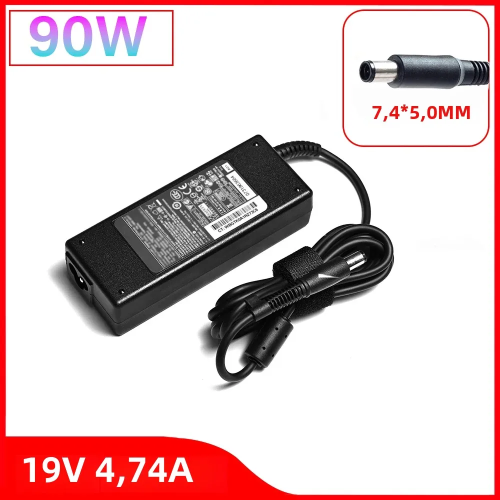 Fonte de alimentação para notebook 19v 4.74a 7.4x5.0mm, adaptador para hp 63955-001 609940-001 PPP012H-S Pavilion Dv4 Dv5 G4 G6 G7 AC