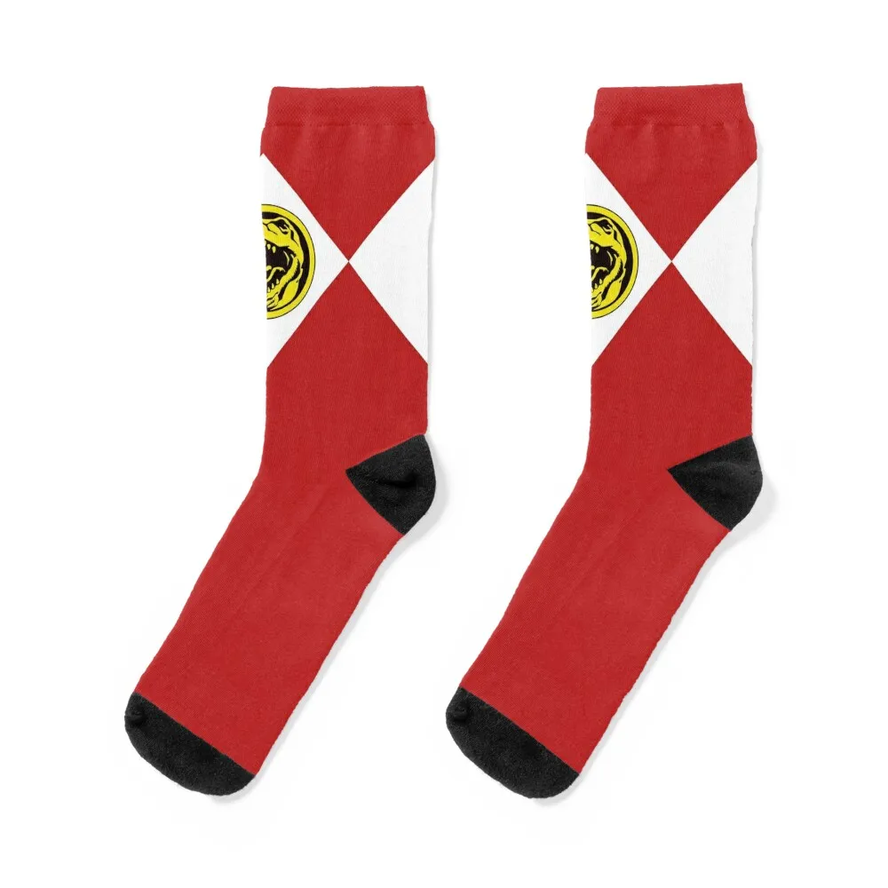 

MMPR Red Ranger With Coin Socks Run custom Antiskid soccer sports and leisure Socks For Man Women's