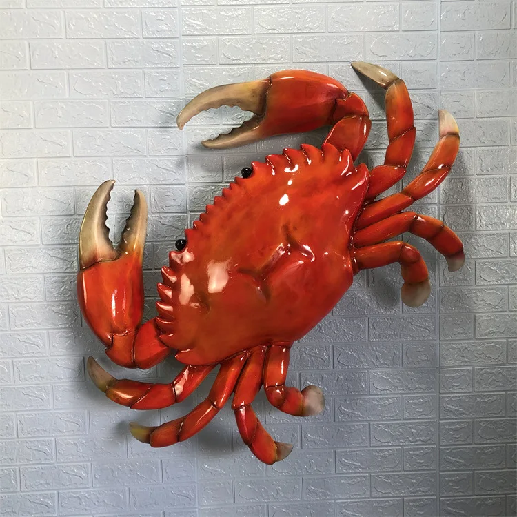 Club catering food street wall door decoration, lobster hairy crab wall hanging decoration ocean style decoration