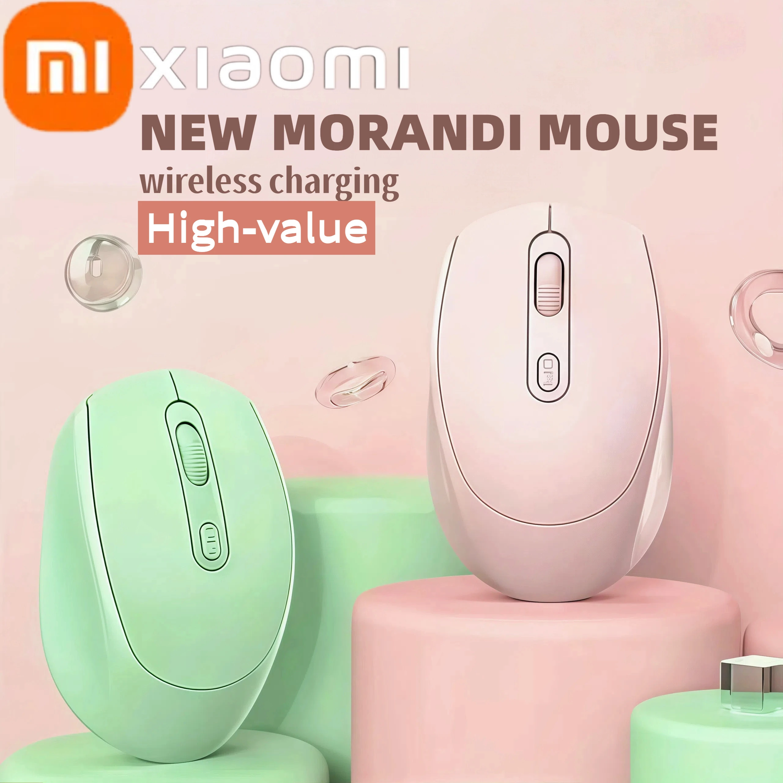 

XIAOMI Wireless Silent Mouse Suitable For Business Office Esports Game Bluetooth 5.2 2.4G Dual Mode Mice Ergonomics Rechargeable