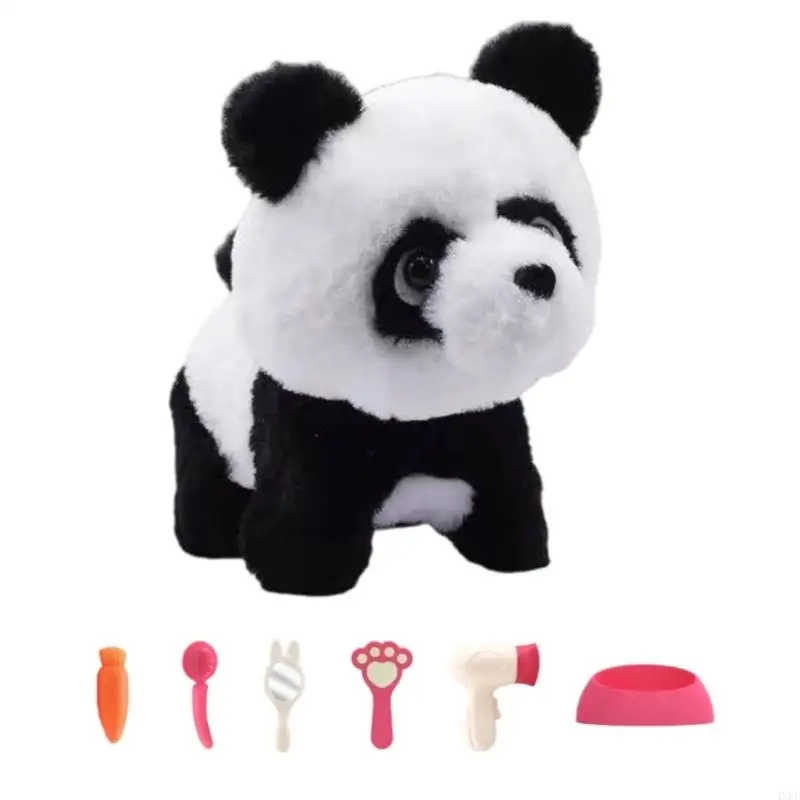 Electric Plush Pet Robot Animal Companion Toy with Life Like Sound Effects and Movement For Kids Role Playing Game