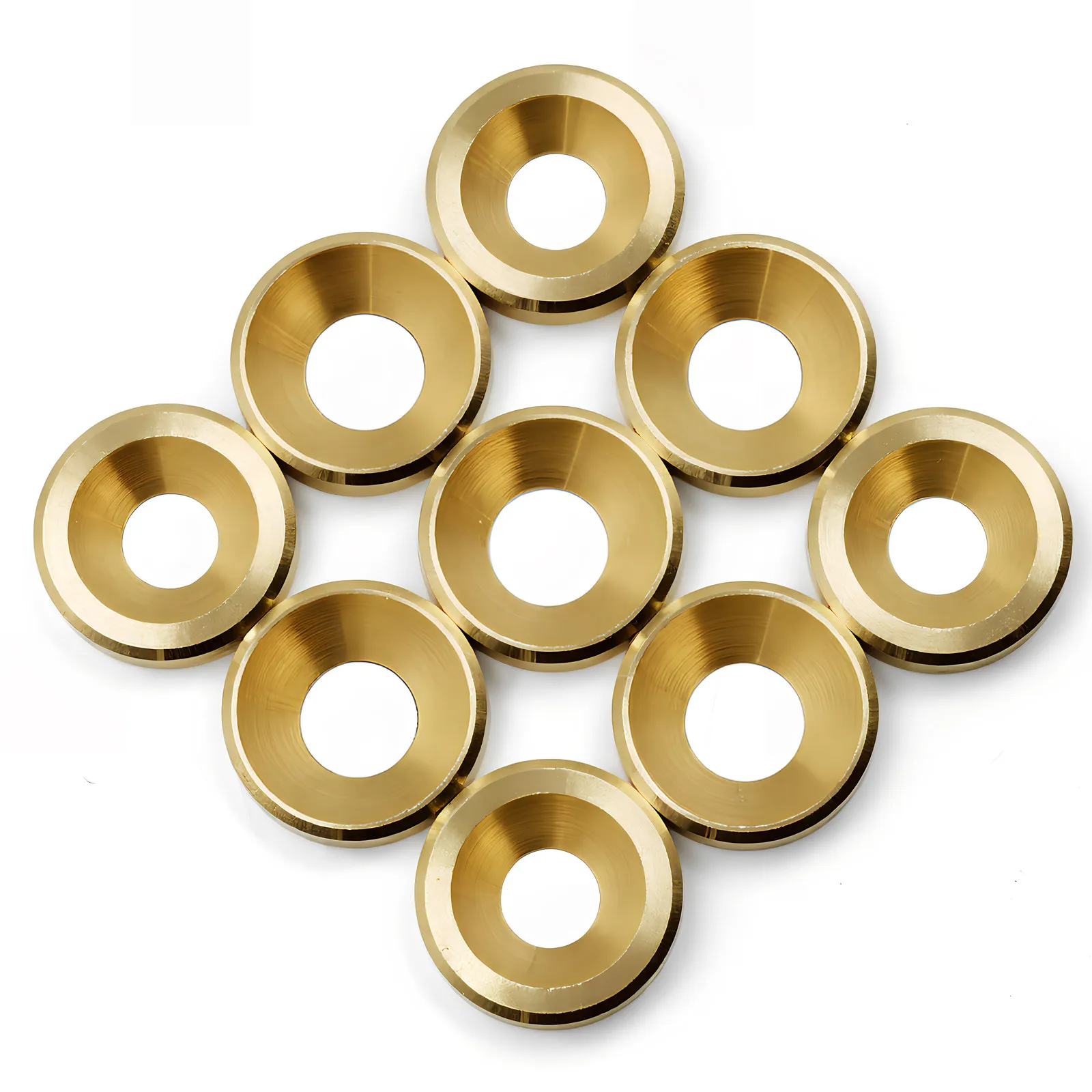 5Pcs M3 M4 M5 M6 H59 Brass Solid Countersunk Washer/Fish Eye Gesket Recessed Countersunk Screw Washer Metal Meson