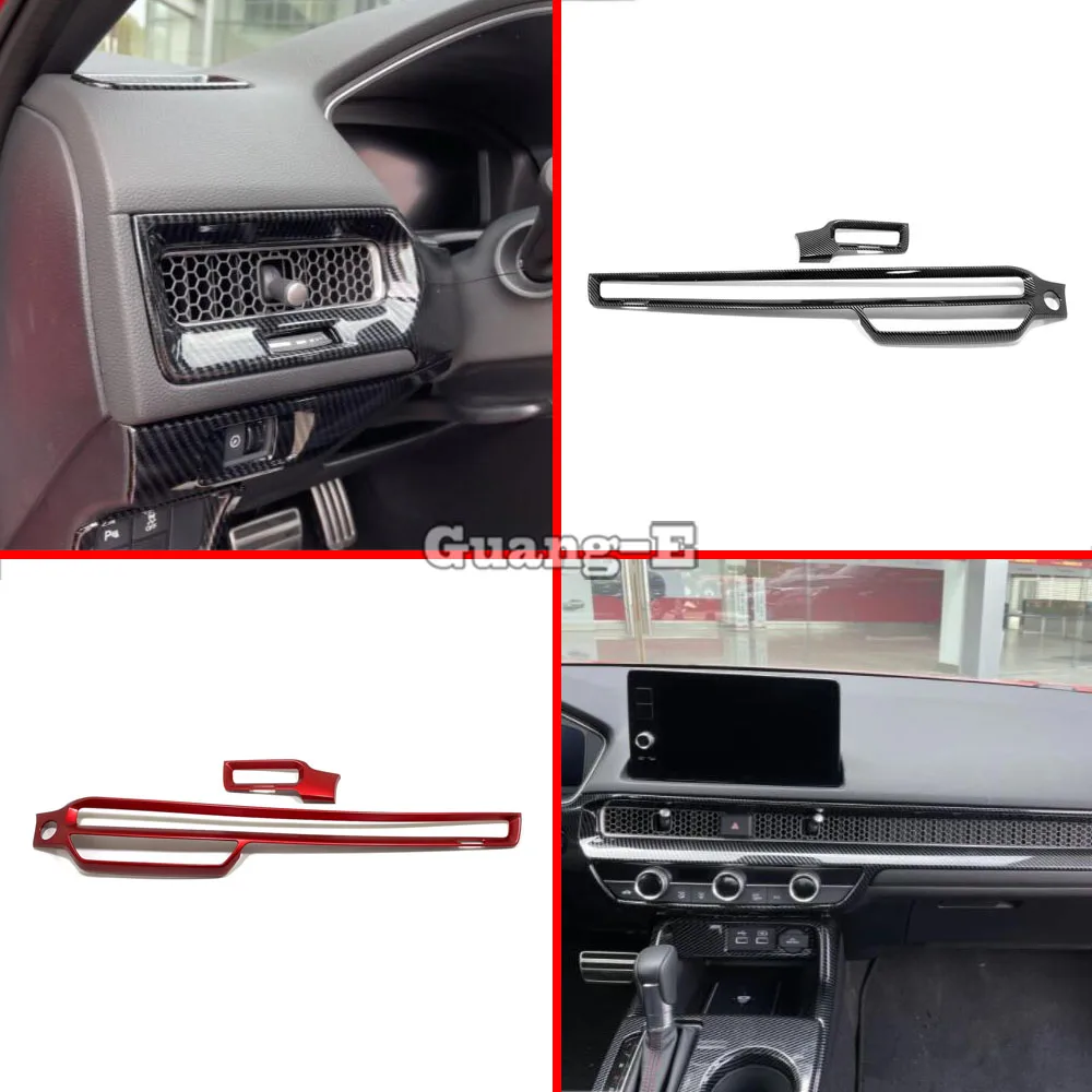 

Center Control Dashboard Cover Trim Panel For Honda Civic 11th Gen 2022 2023 2024 Interior Accessories Decoration Sticker 2Pcs