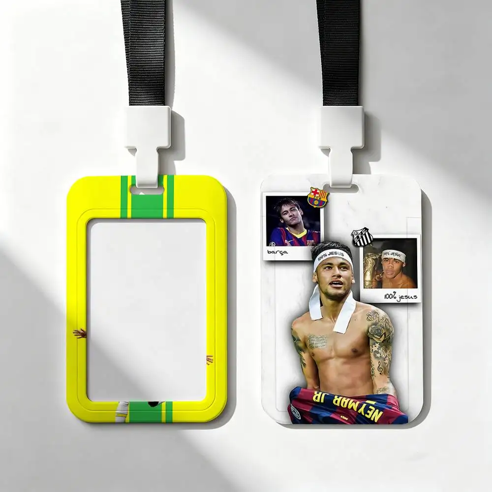 N-Neymar Football 10 ID Card Holder Badge Holders Lanyard Business Exhibit School Strap Neck Hang