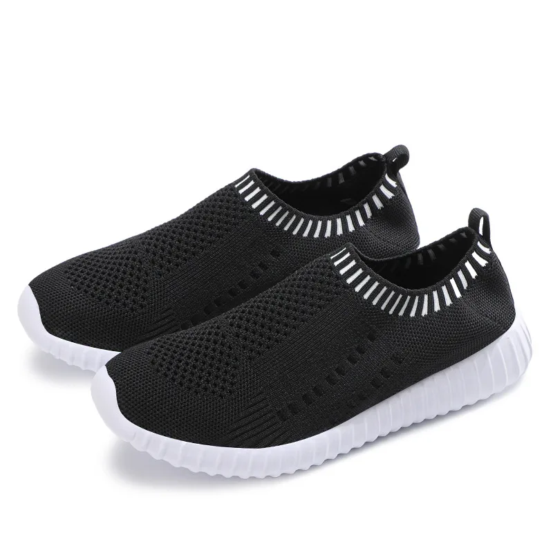 Hot Sale Black Sneaker Women Comfy Knitting Women's Running Shoes Lightweight Breathable Socks Shoes Women zapatillas de mujer