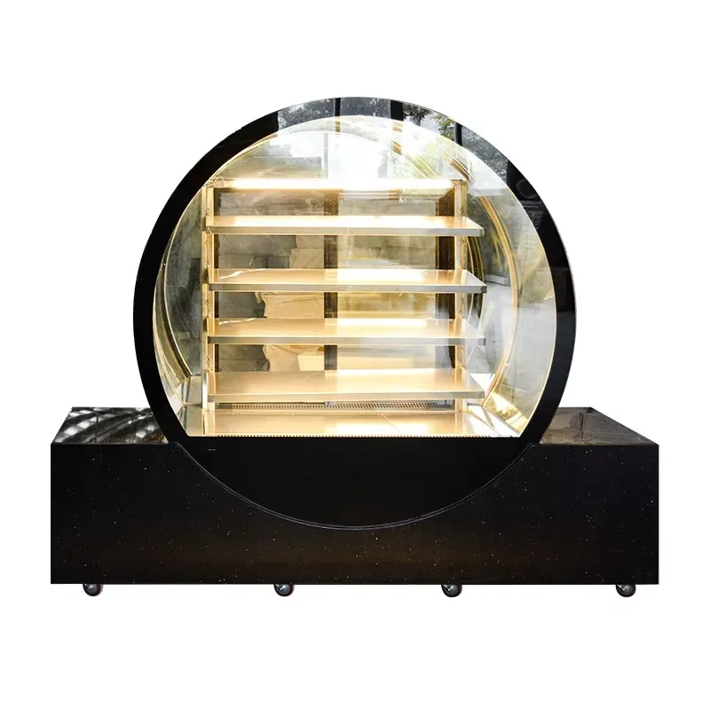 Customizable New Design Round Pastry Display Refrigerator Bakery Cake showcase