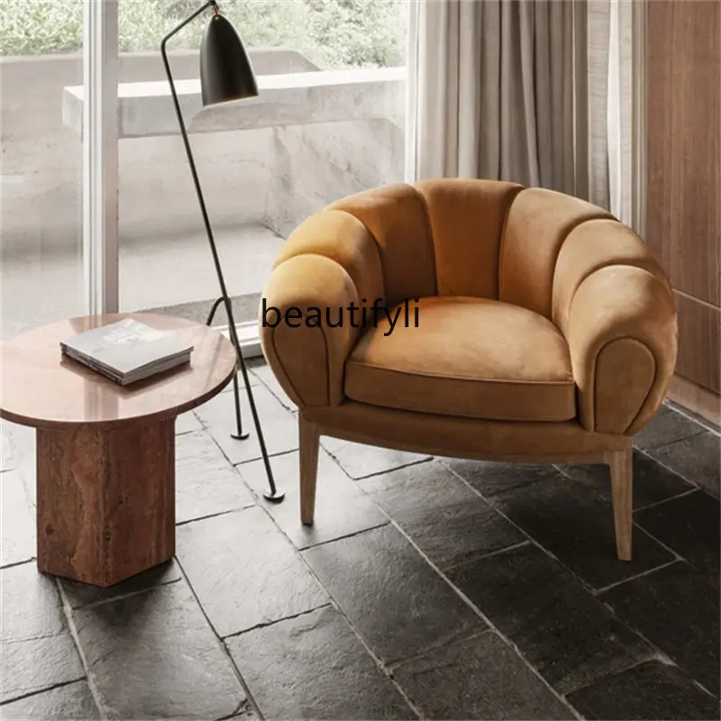 yj Croissant Single-Seat Sofa Chair Hotel Sample Room Leisure Chair Conference Chair