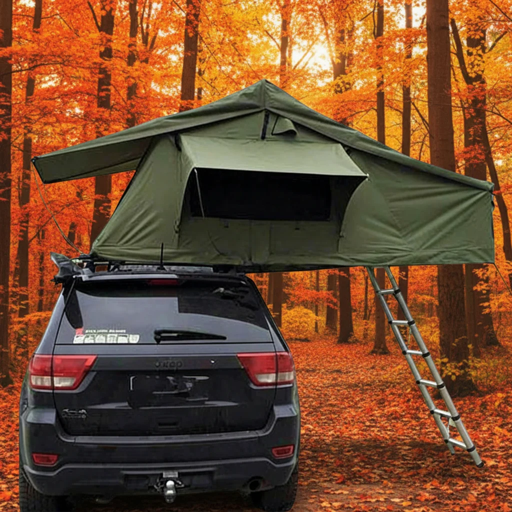 

L140 Four Seasons Soft Shell Roof Tent Ladder Quick and Automatic Opening Canvas 2000-3000mm Waterproof Roof 3000mm