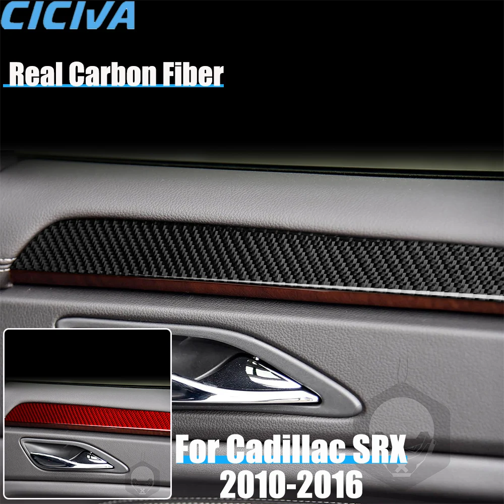 

Автомобильные аксессуары из настоящего углеродного волокна, накладка на панель задней двери, мягкая наклейка для CADILLAC SRX 2010 2011 2012 2013 2014 2015 2016