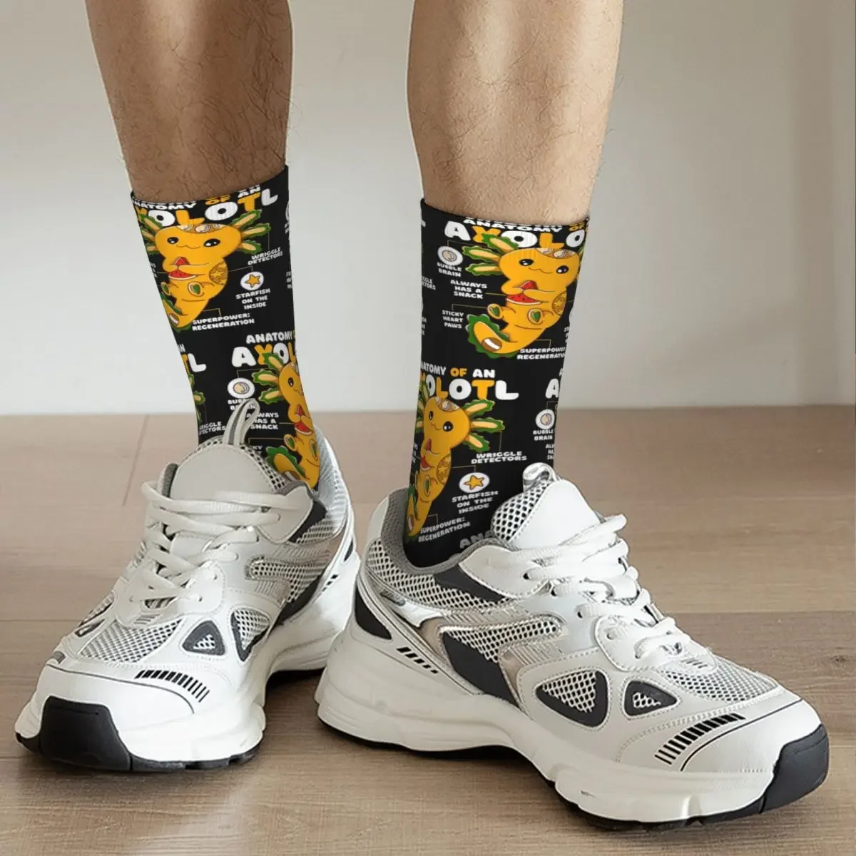 Axolotl Krazy Socks Harajuku calze Super morbide calze lunghe per tutte le stagioni accessori per regali da donna da uomo