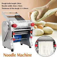 550W Electric Pasta Maker Noodle Machine Dumpling Skin Roller Steel Full Stainless Steel Dual Knife Noodle Maker For Commercial 6