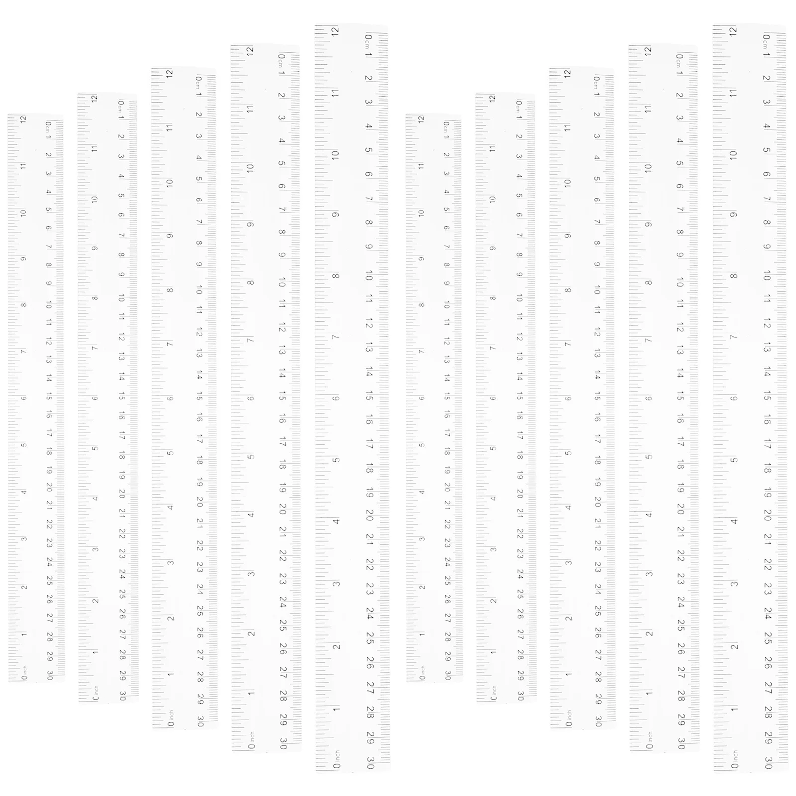 

10Pcs Transparent Ruler Set Drawing Measuring Kit Office Supply Compact Portable Accurate ABS Scale Number