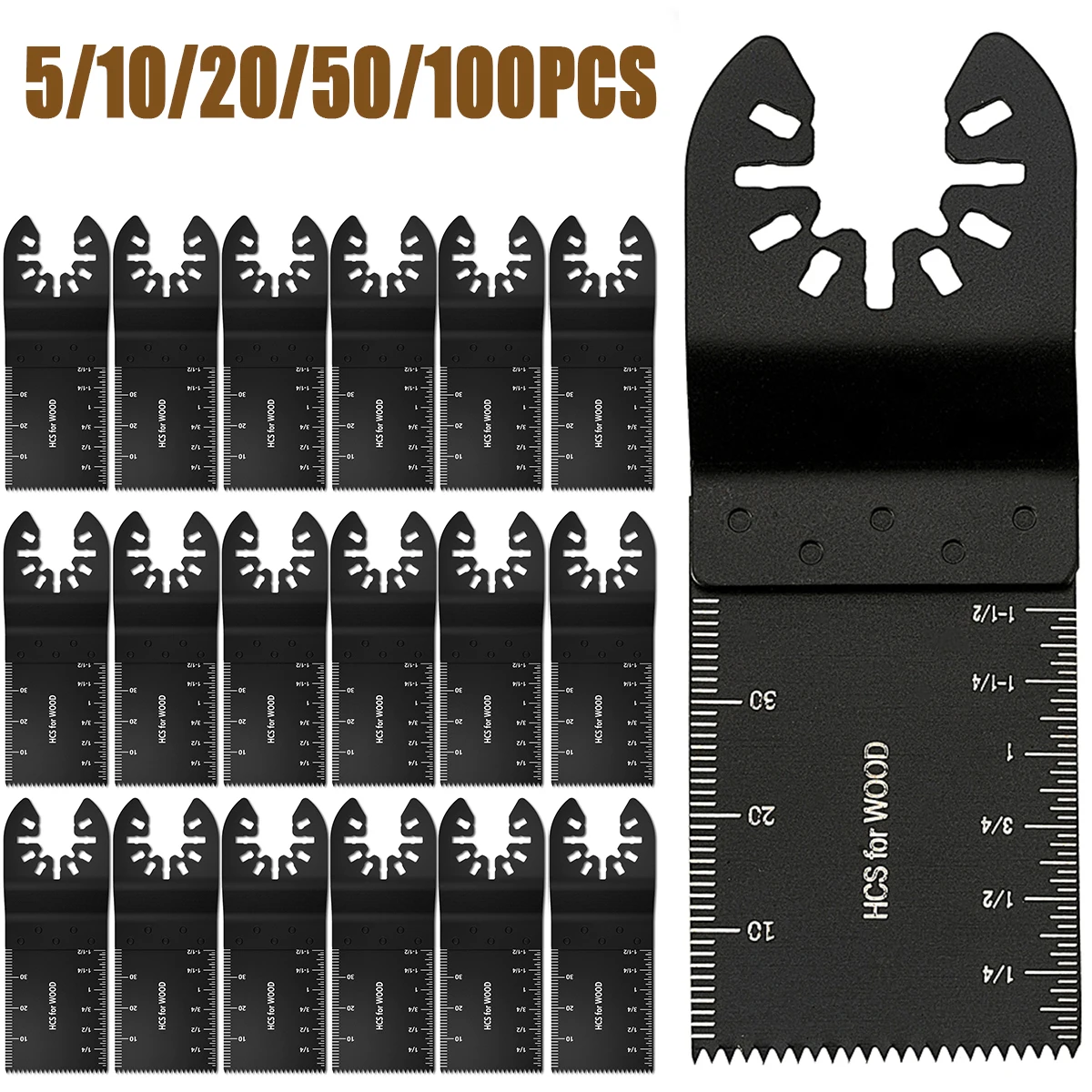 5/10/20/50/100PCS Saw Cutter Blade Accessories Oscillating Multi Tool Saw Blades for Renovator Power Wood Cutting Tools Bits