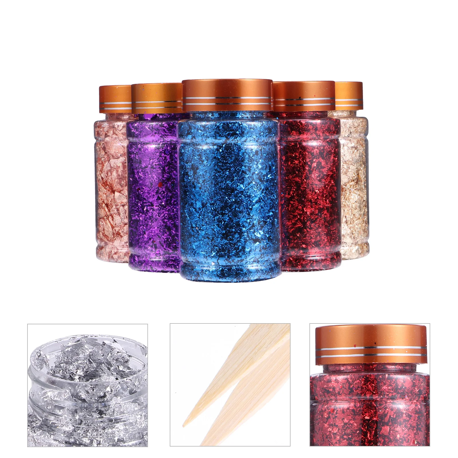 

Gold Foil Paper for Nail Art imitation Leaf Stickers DIY Flakes Decor Manicure Supplies Natural Artificial Nails Gift