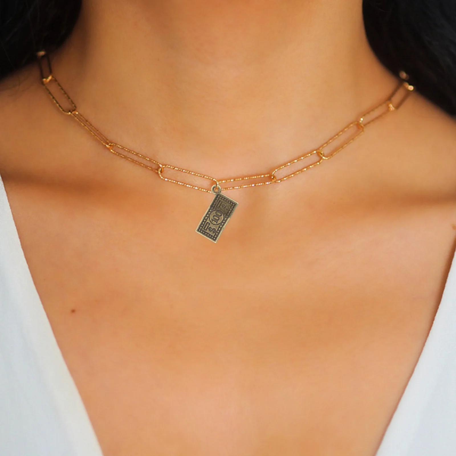 

100 шт., винтажный сплав, подвеска в виде доллара, ювелирный кулон, сделай сам, брелок, декор, денежный знак, подвески для поделок, подвески в виде знака доллара