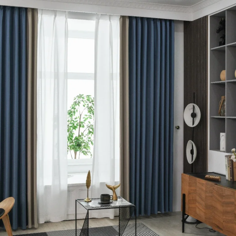 

New lazy modern minimalist moisture-proof anti-fouling dust-proof full blackout curtain 1
