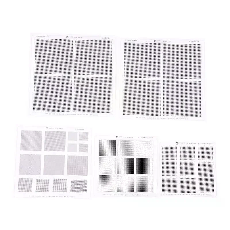 /PFU/Universal Green Oil Net Uv Solder Mask Bga Reballing Stencil Hole Spacing 0.3/0.35/0.375/0.4/0.5/0.58/0.6/0.8/1.0mm