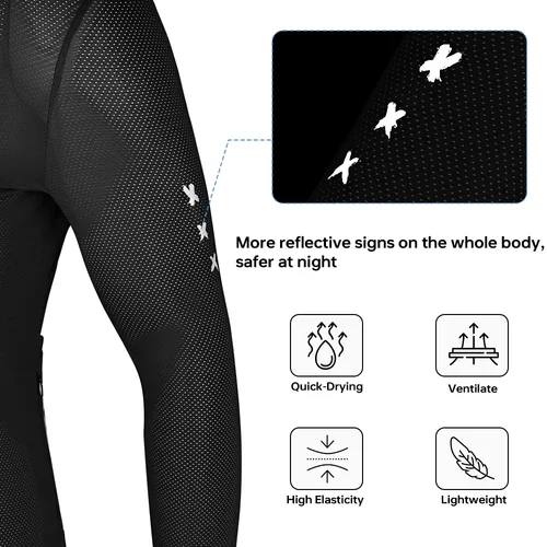 Imagen 2 del producto X-TIGER Jersey de Ciclismo para hombre, chaqueta de Ciclismo reflectante con tres bolsillos, camiseta deportiva para bicicleta de montaña, manga larga, otoño