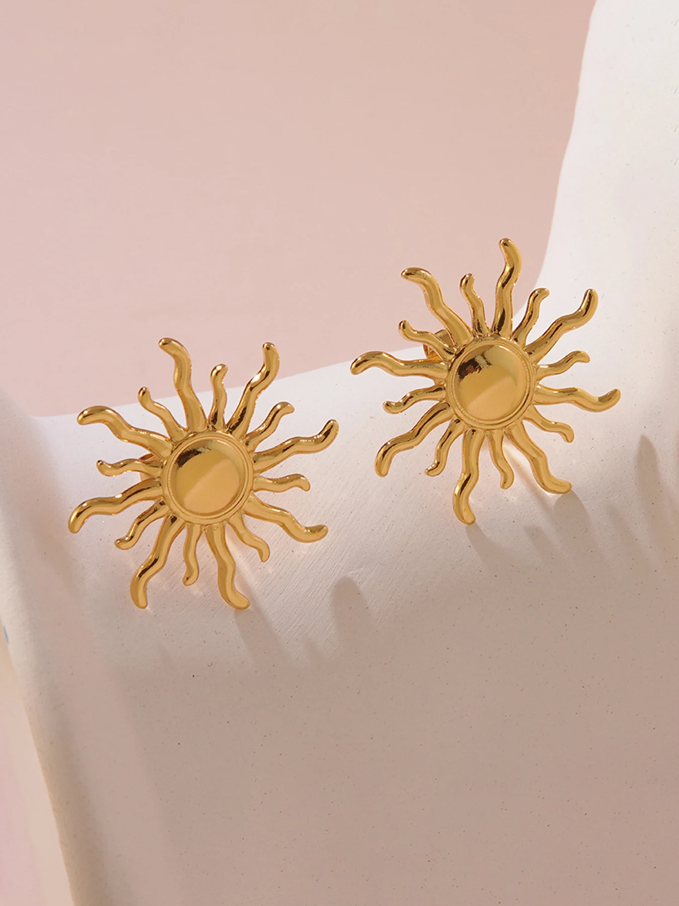 أقراط نسائية غير متماثلة من الفولاذ المقاوم للصدأ، تصميم قديم عتيق، إكسسوار مجوهرات لجميع المواسم، ديكور أذن على الطراز العادي #5