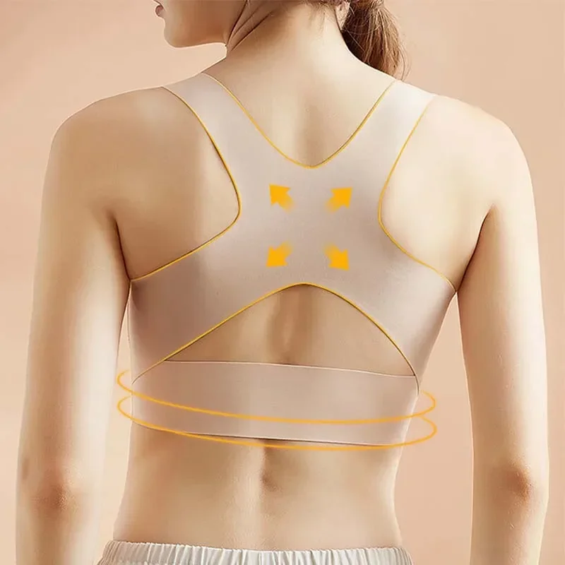 Women Sports Bras for Women Push Up Bra Posture Corrector Bralette Front Closure Female Underwear Cross Back Tops Top Women Bra