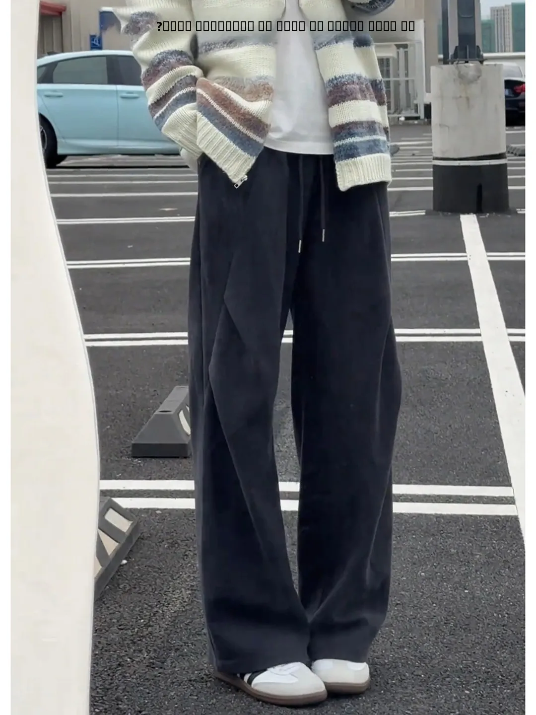 

Мужские вельветовые брюки Bla Folded: осенне-зимние, прямые, широкие, свободного кроя, в стиле Cleanfit, для повседневной носки