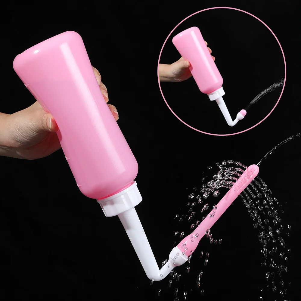 Short Punch+Long Punch,Dual Flushing Modes,500Ml Handheld Personal Bidet Bottle,Feminine Care Perineum Cleansing,Resistant 100ºC