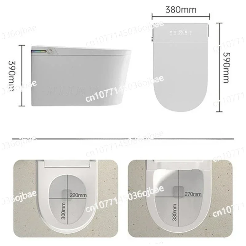 Automatic on/off Heated Seat, Electric Wall Mounted Smart Toilet, Toilet Seat, Bathroom Smart Toilet, No Water Tank