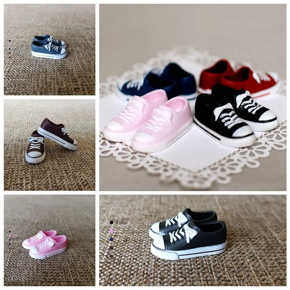 Round Toe 30cm Doll Sneakers Mini Sneakers 1/6 Doll Shoes Cartoon Leisure PVC Doll Casual Shoes 2cm Fit for Foot Length 2cm