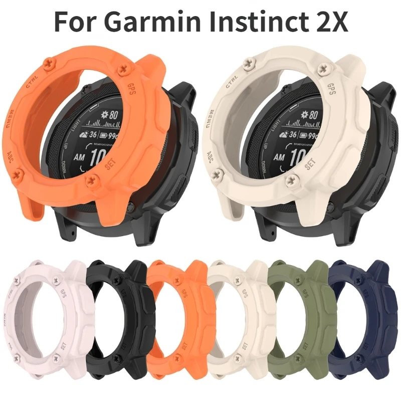 Smartwatch Antidust Silicone Case Waterproof Cover Shockproof Housing Sleeve Frame Bumper Suitable for Instinct 2X