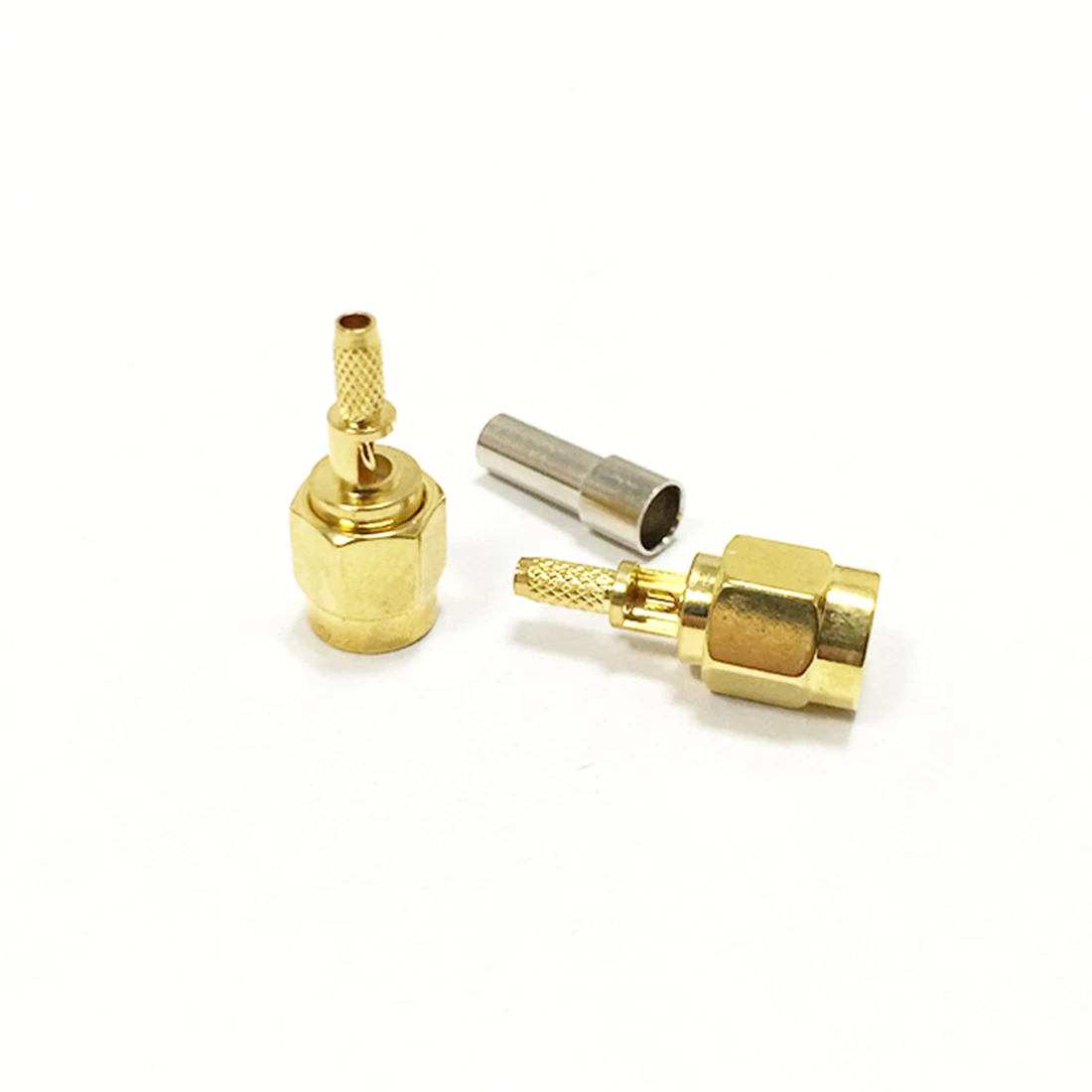 

1pc SMA Male Plug Open Sunroof RF Coax Modem Convertor Connector Crimp RG316,RG174,LMR100 Straight Goldplated NEW Wholesale