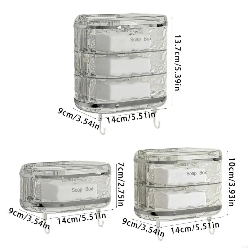 Dish xà phòng 4x7b Chất kết dính mạnh và điều chỉnh Khay hút Cup Cup Chủ sở hữu cho trang trí nhà thiết yếu trong nhà bếp hoặc