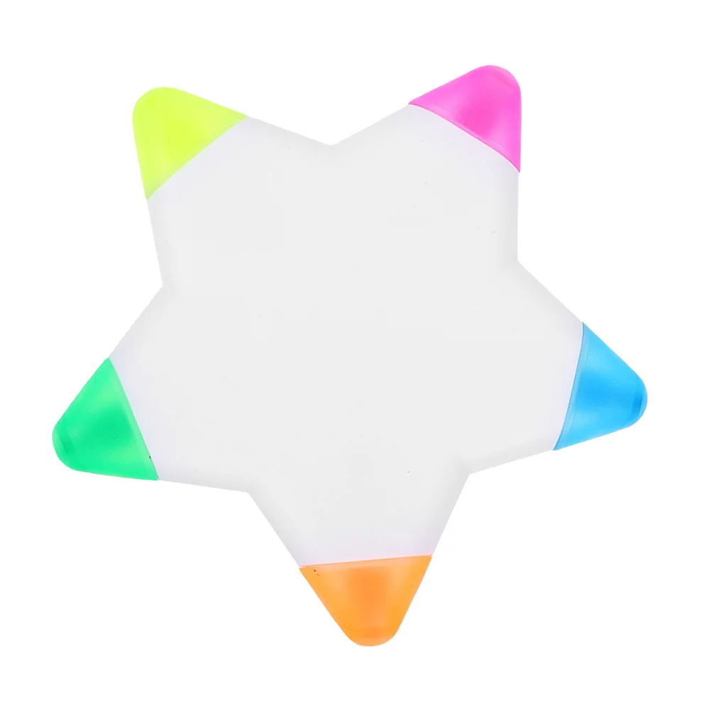 1 قطعة أقلام الفلورسنت متعددة الألوان على شكل نجمة لدراسة القراءة الملاحظات وتدوين الكتاب بمناسبة استخدام مكتب المدرسة #2