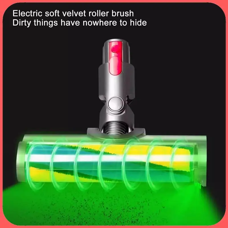

AA89-Roller Brush Head Replacement For Dyson V7 V8 V10 V11 V15 Vacuum Cleaner Parts Hardwood Floor With Green Dust Light