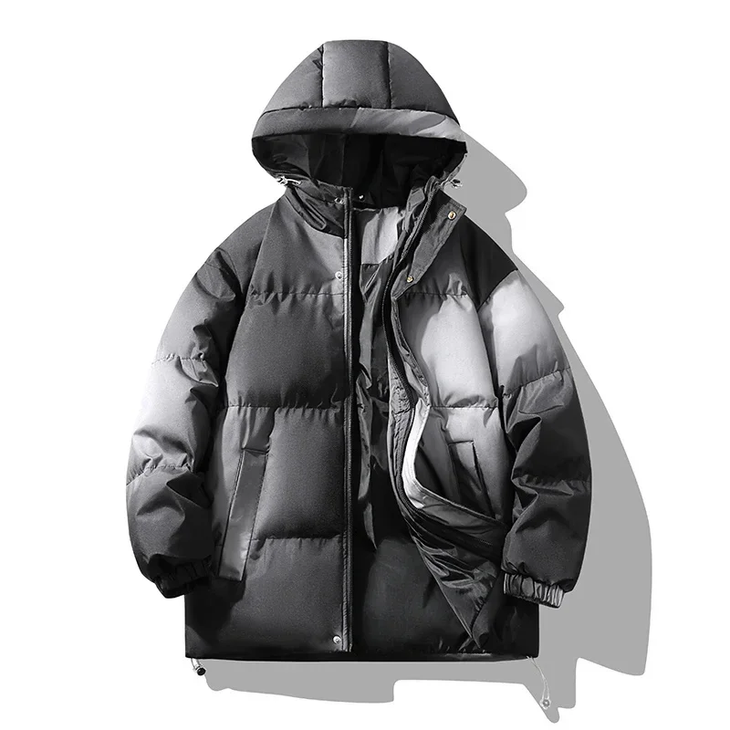 Parkas All-Match à capuche pour hommes, tendance américains, nickel é, chaud, décontracté, couple trempé, optique adt, vêtements JxVPN, mode masculine