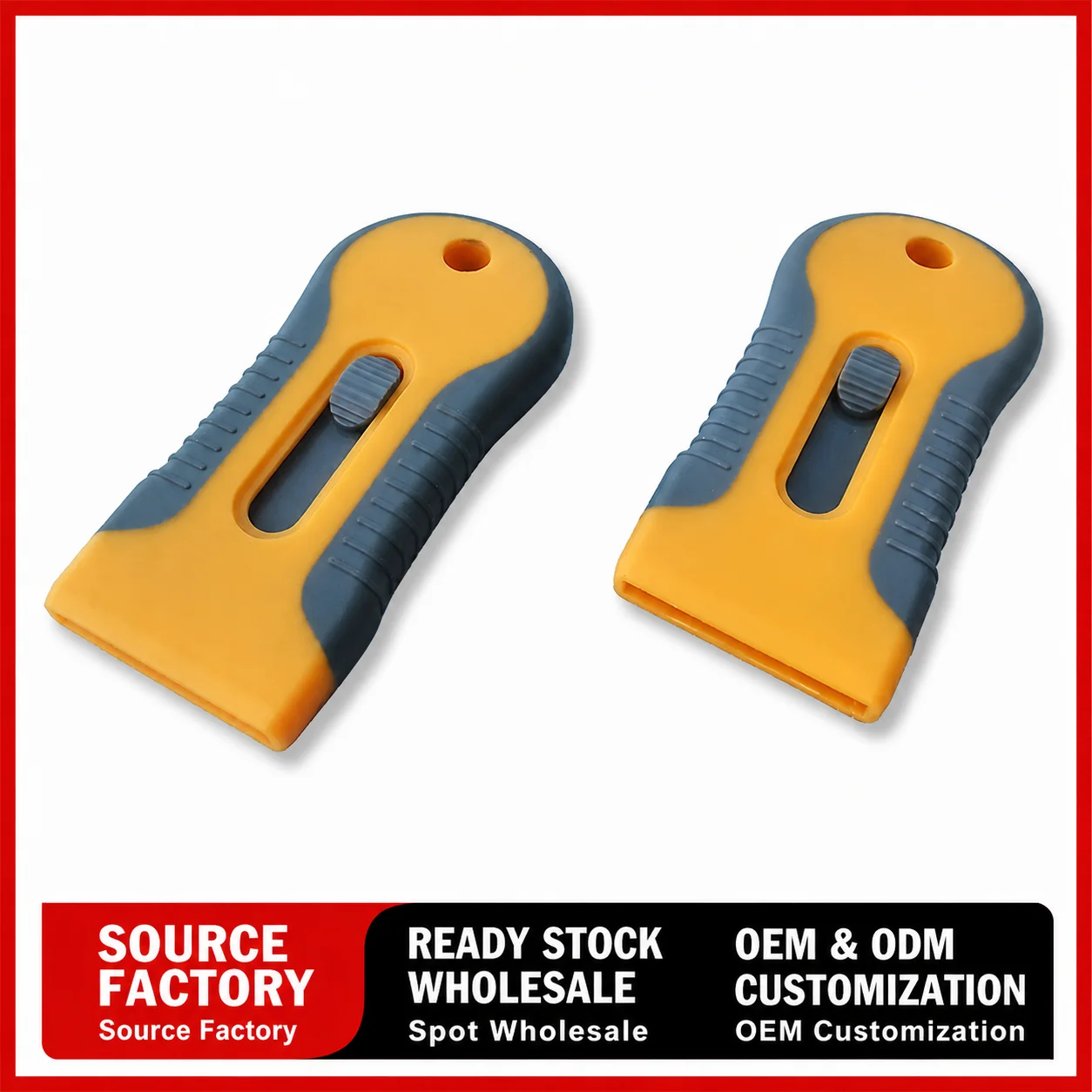 Hard Silicone Squeegee for Car Window Tint Film - Professional Stiff Rubber Scraper Tool for Vinyl Wrap Installation & Bubble Re